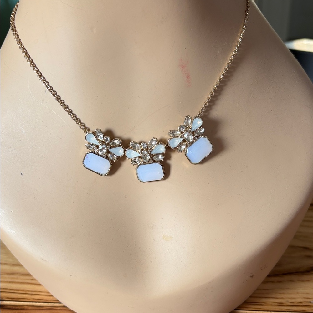 Banana Republic Gold and Blue White Necklace